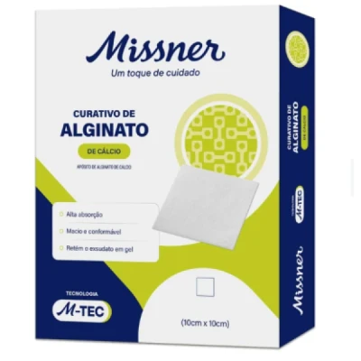 Curativo Alginato de Cálcio  - 10cm x 10cm - Missner